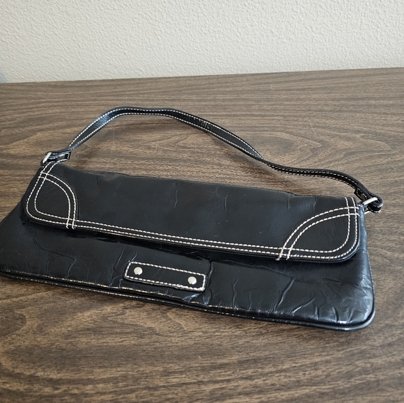 Vintage Black Patent Leather Clutch - Picture 3 of 3